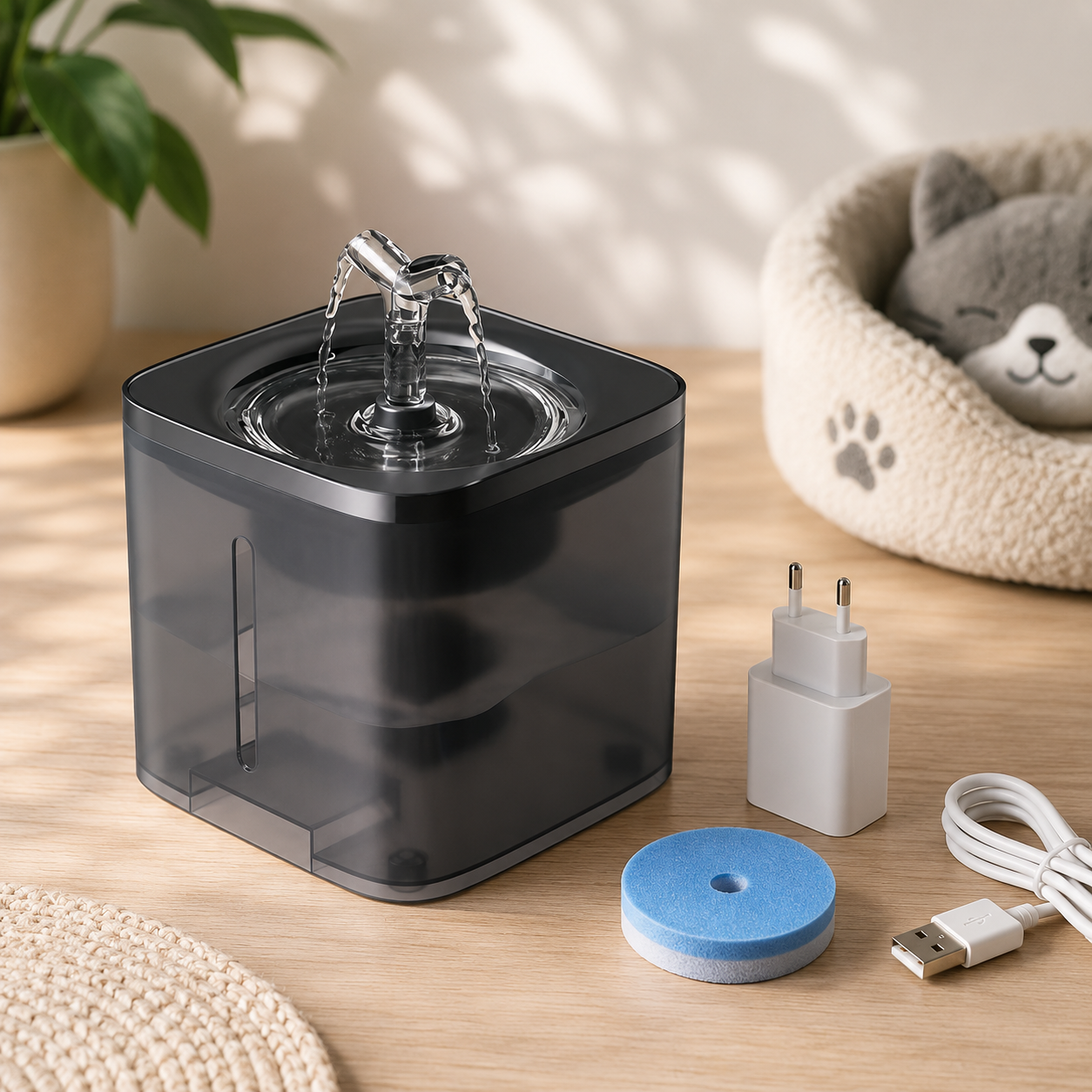 Fontaine à eau intelligente 2L pour chat et chien