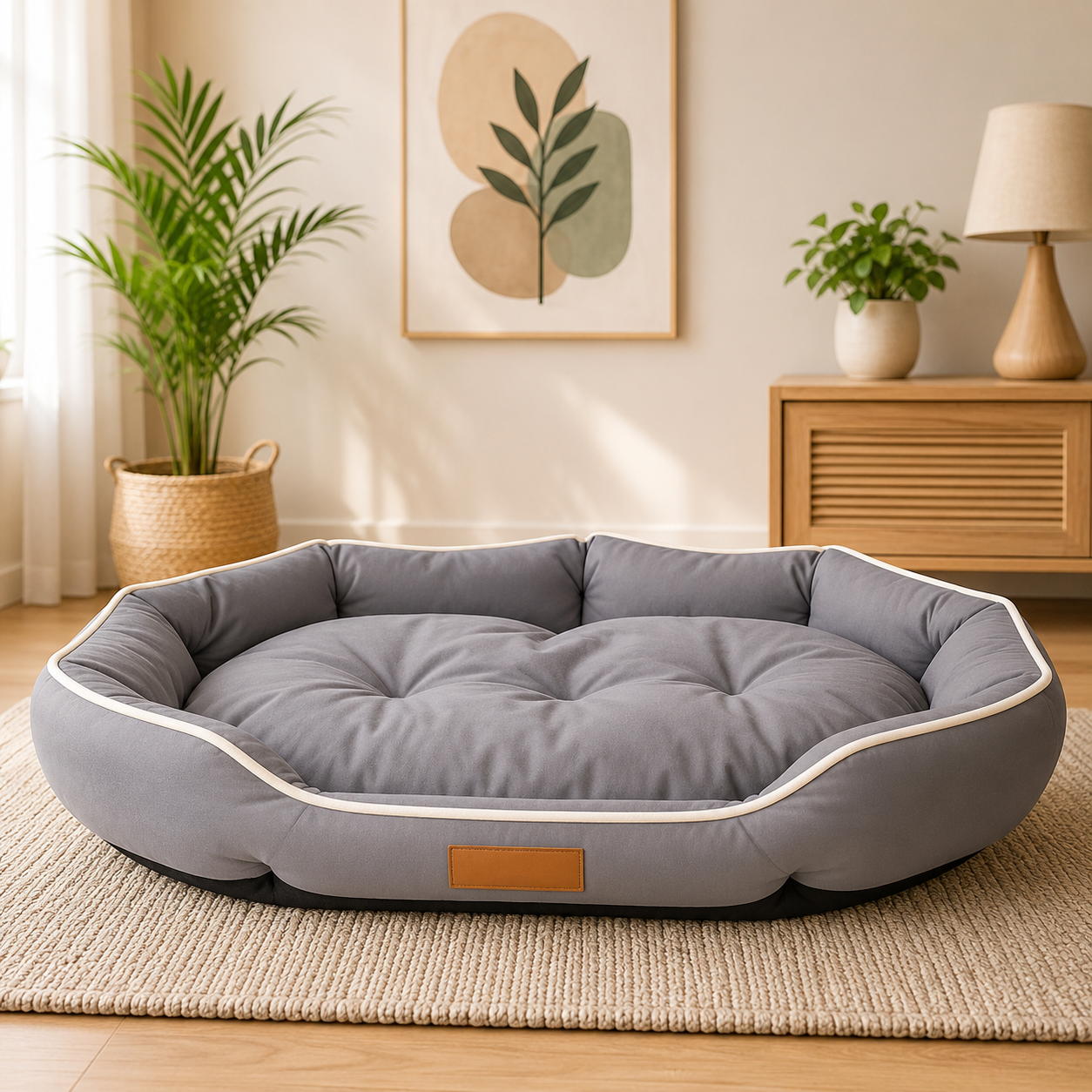 Couchage moelleux antidérapant pour chien et chat