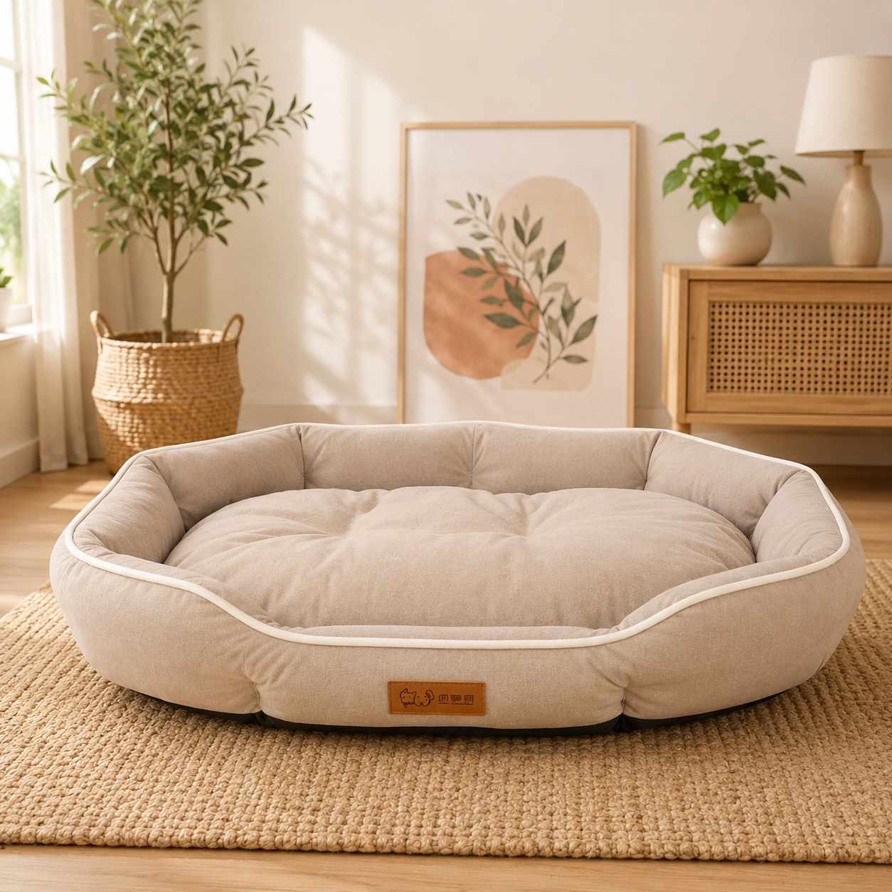 Couchage moelleux antidérapant pour chien et chat