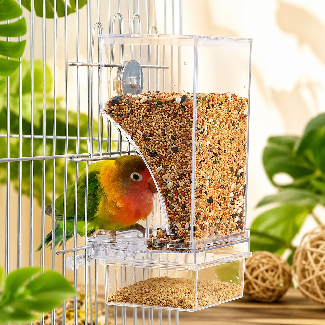 Mangeoire anti-gaspillage pour oiseaux