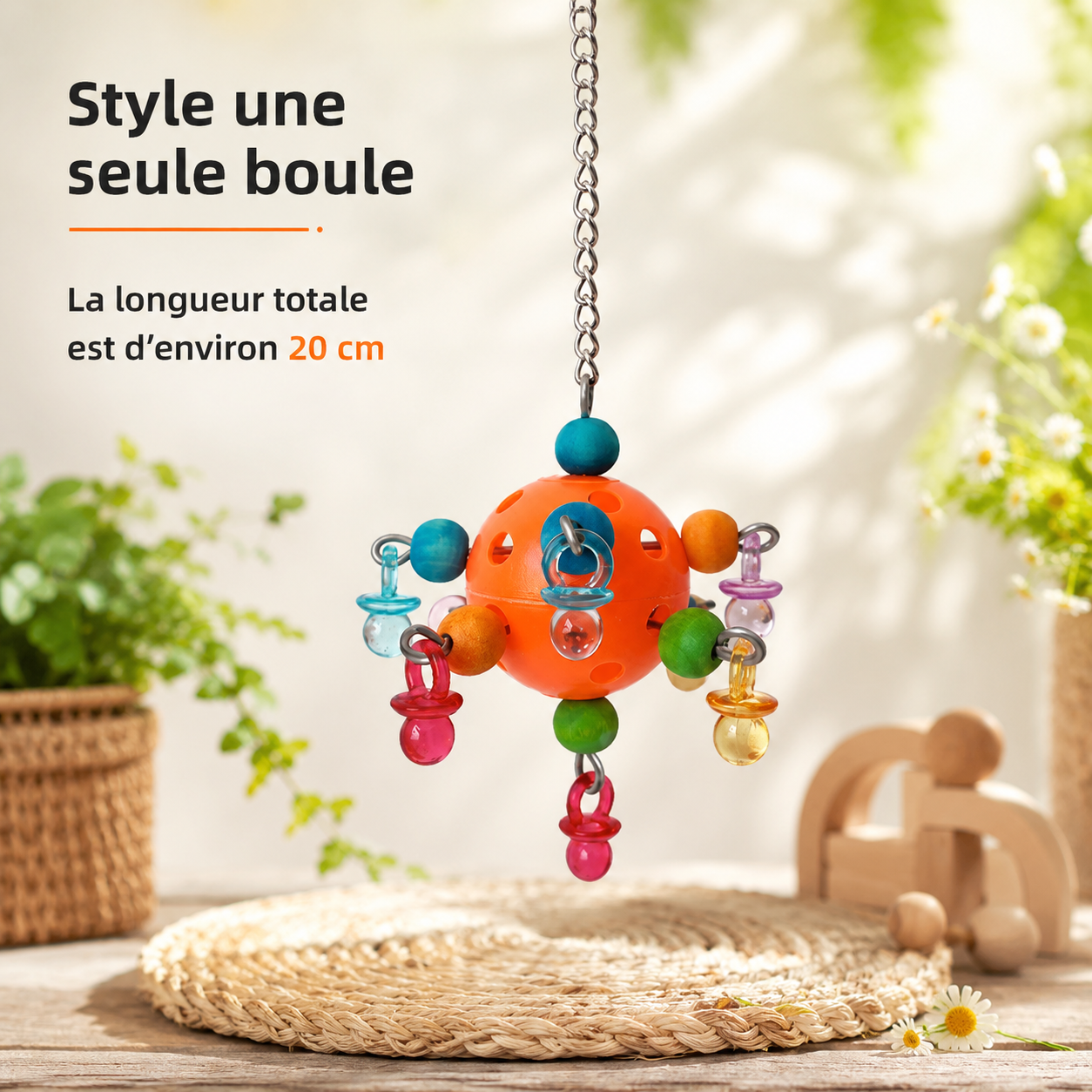 Balle de fourragement pour perruche et perroquet