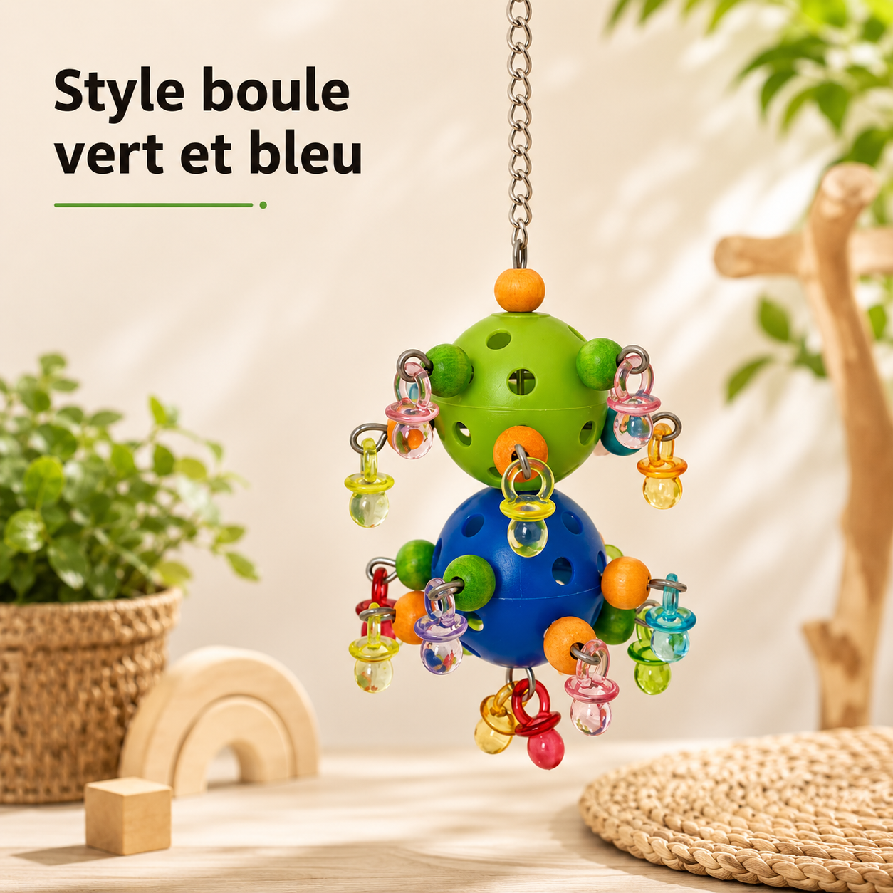 Balle de fourragement pour perruche et perroquet