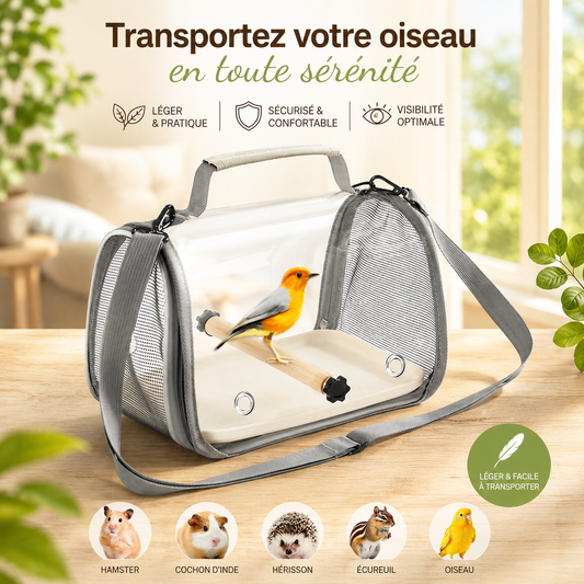 Sac de transport respirant pour oiseaux