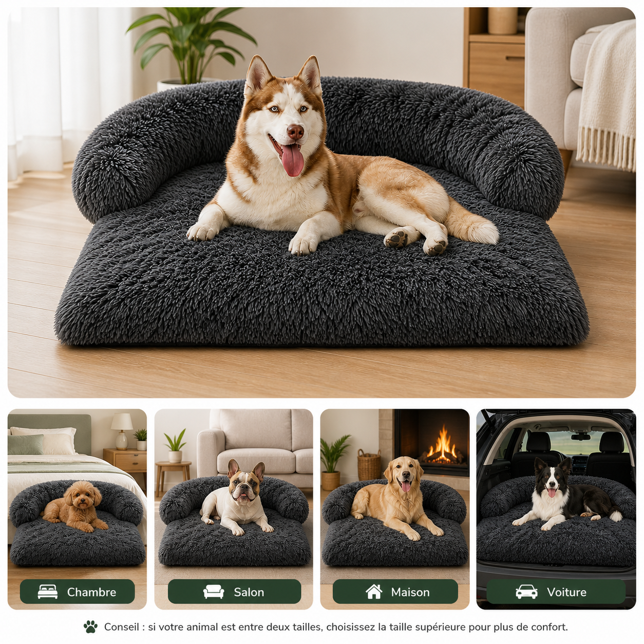 Canapé-lit pour chien et chat