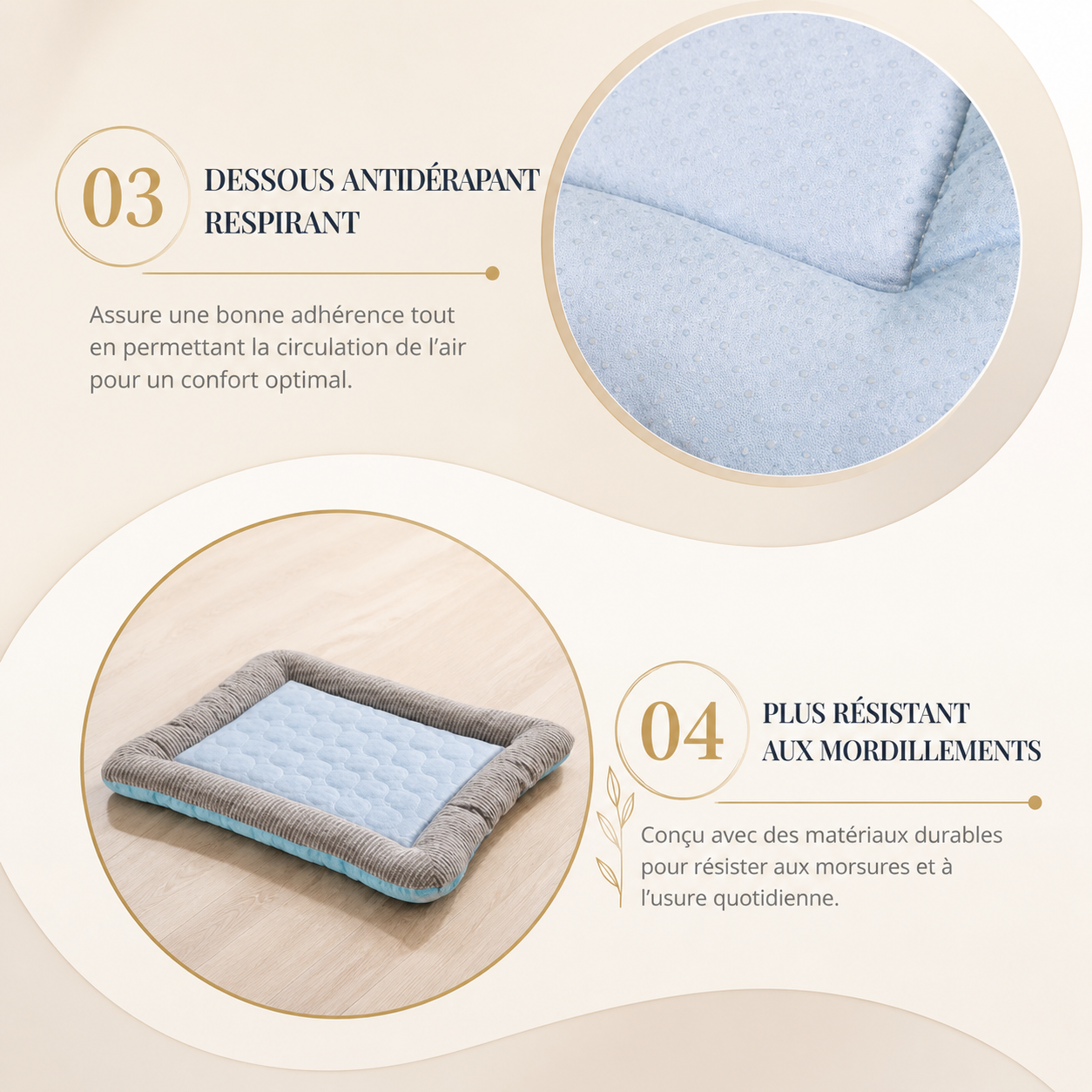 Tapis rafraîchissant soie de glace pour chien et chat