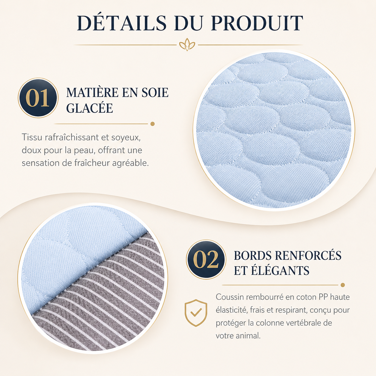 Tapis rafraîchissant soie de glace pour chien et chat