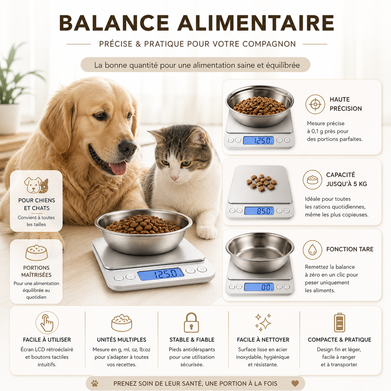 Balance numérique de précision 0,1 g