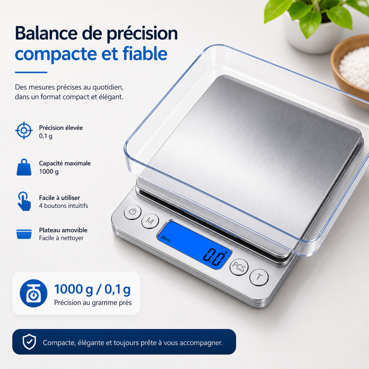 Balance numérique de précision 0,1 g