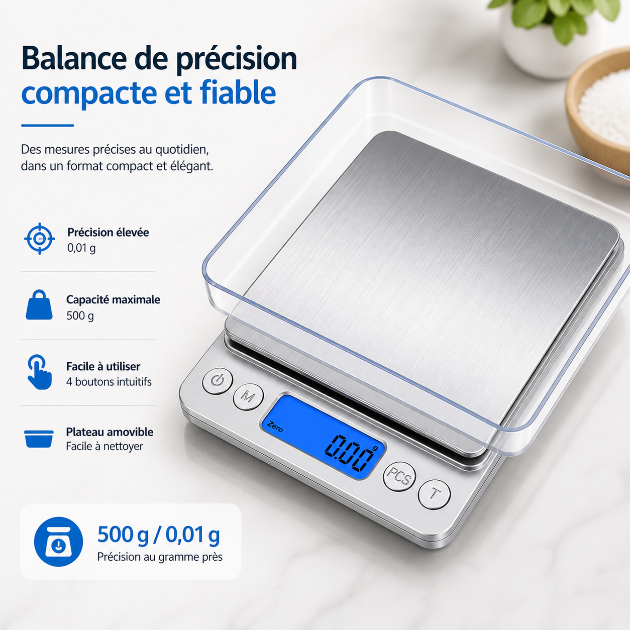 Balance numérique de précision 0,1 g