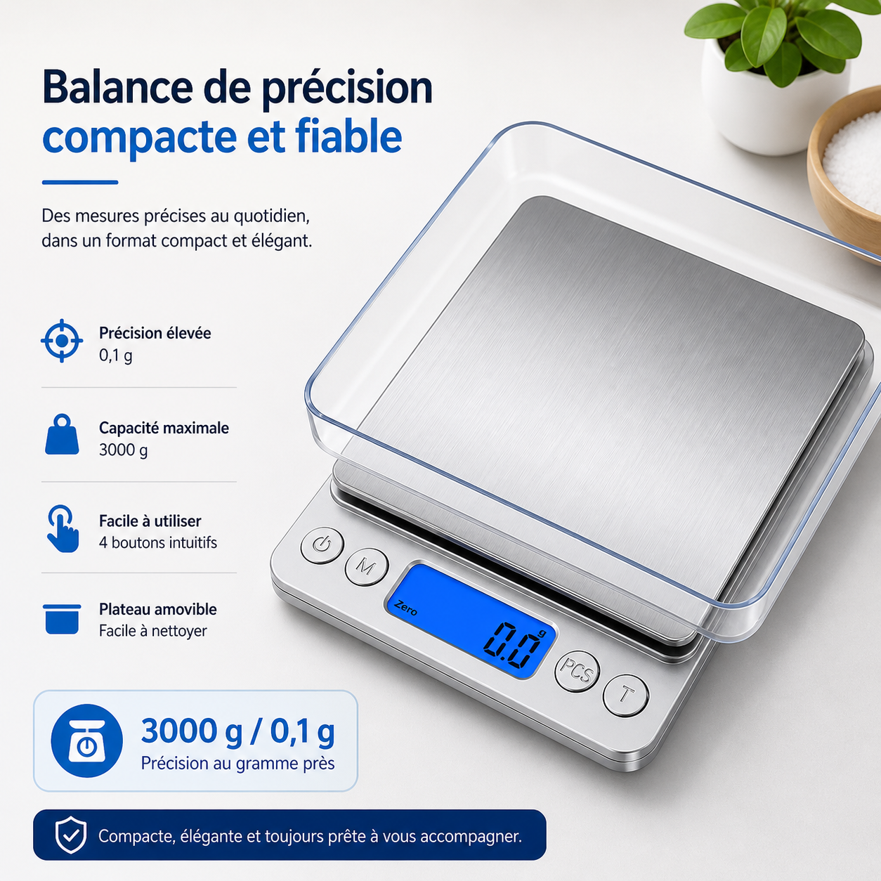 Balance numérique de précision 0,1 g