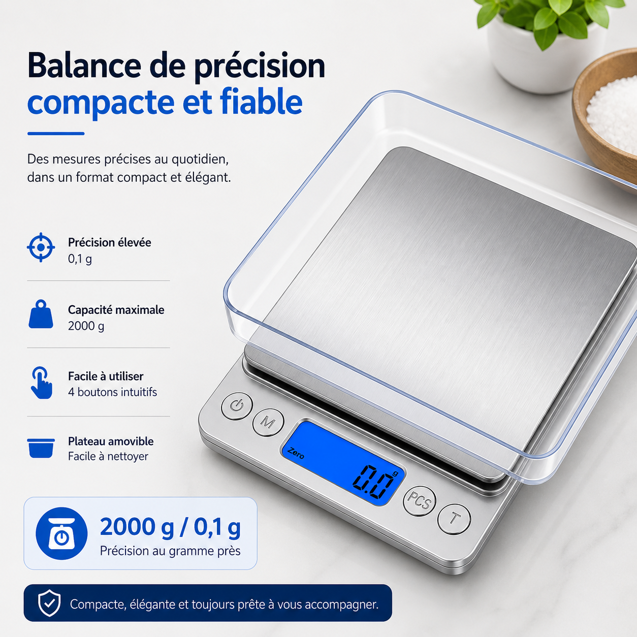 Balance numérique de précision 0,1 g