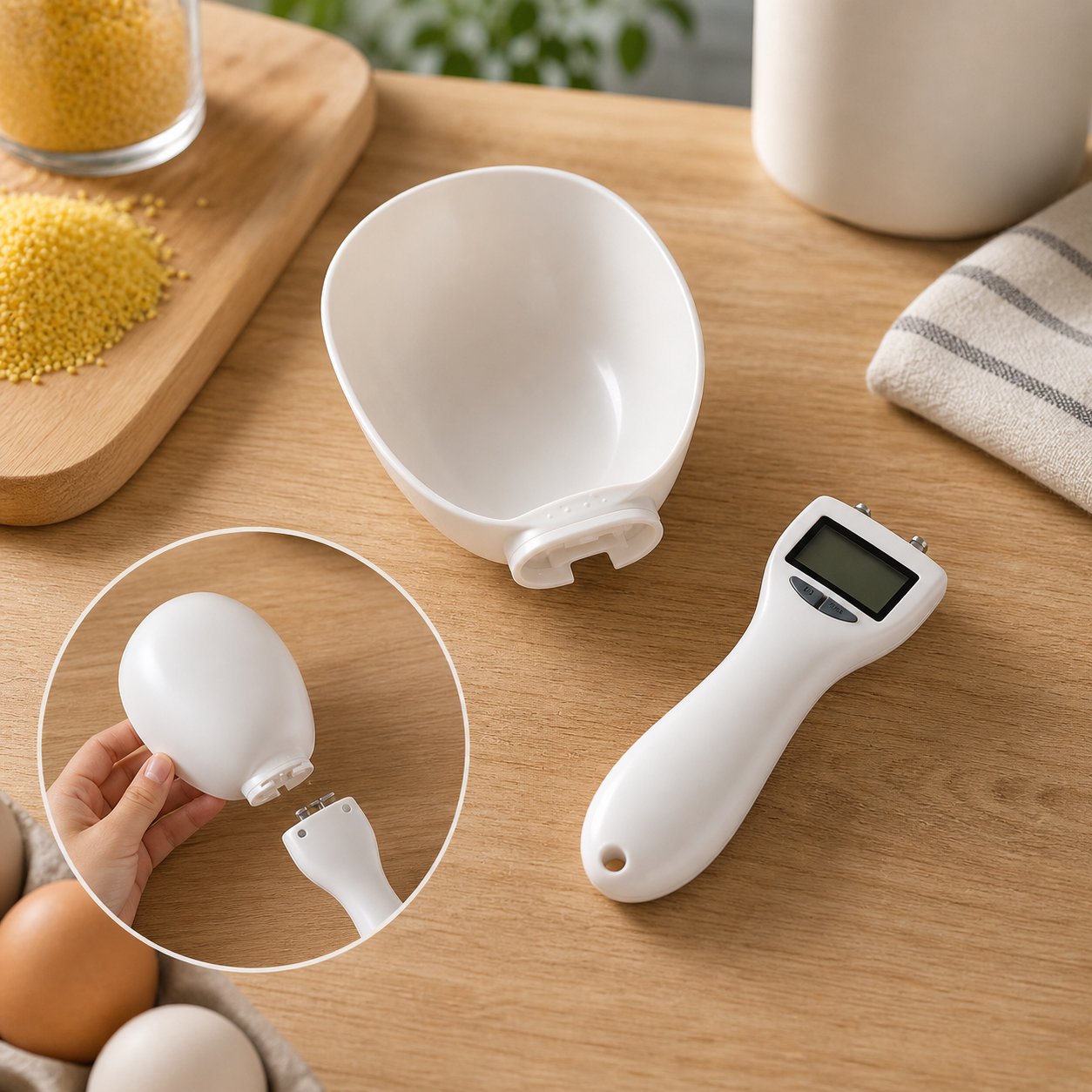 Cuillère doseuse électronique pour croquettes chien et chat