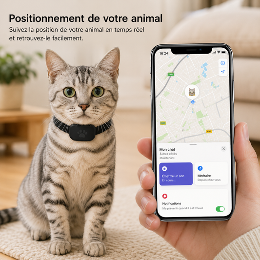 Traceur Bluetooth Find My pour chien et chat