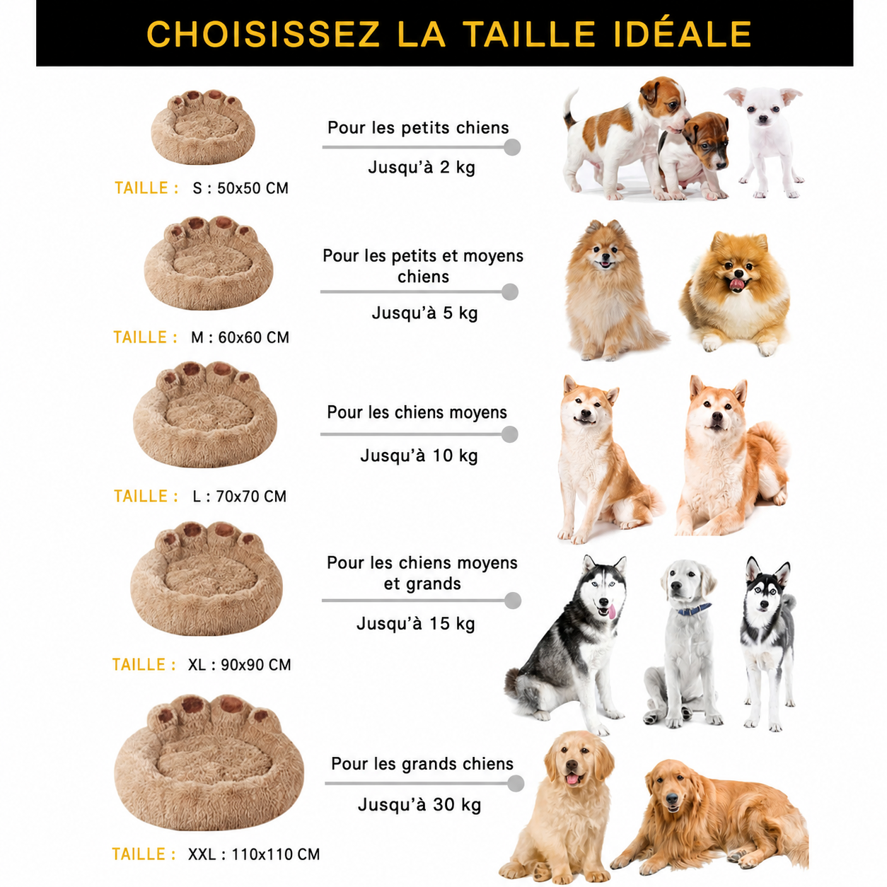 Panier moelleux peluche pour chien et chat