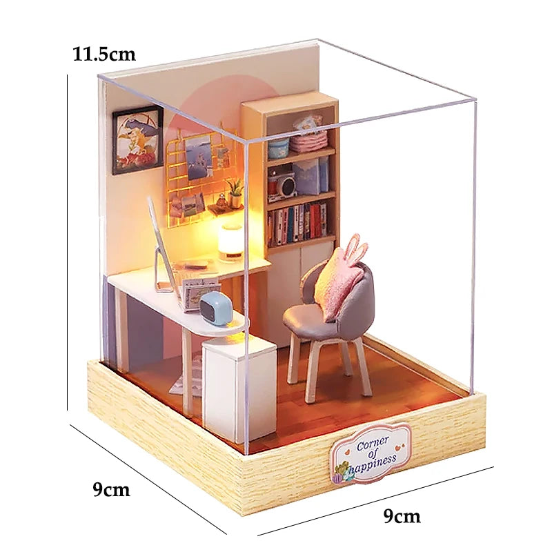 Maison miniature à assembler — Puzzle 3D déco sur le thème du chat