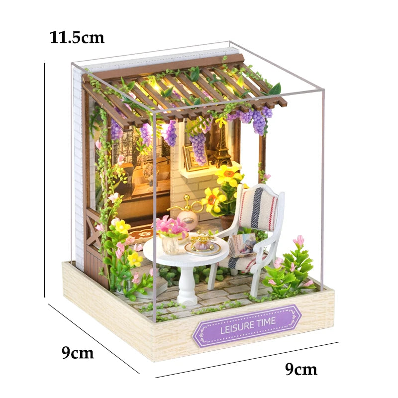 Maison miniature à assembler — Puzzle 3D déco sur le thème du chat