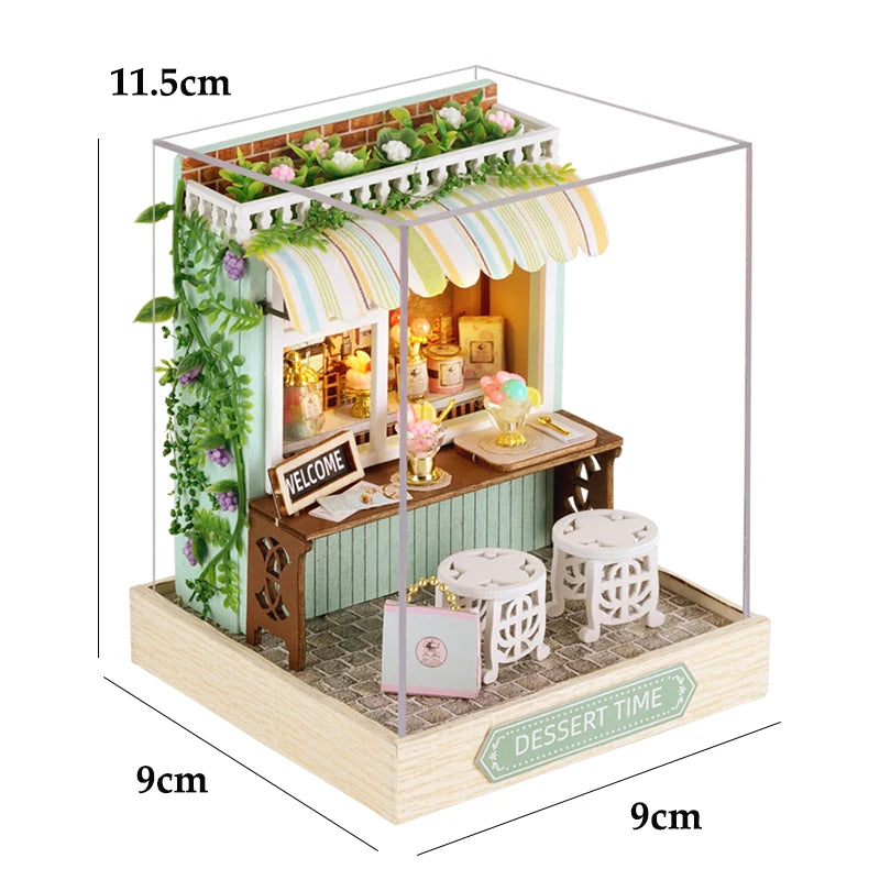 Maison miniature à assembler — Puzzle 3D déco sur le thème du chat