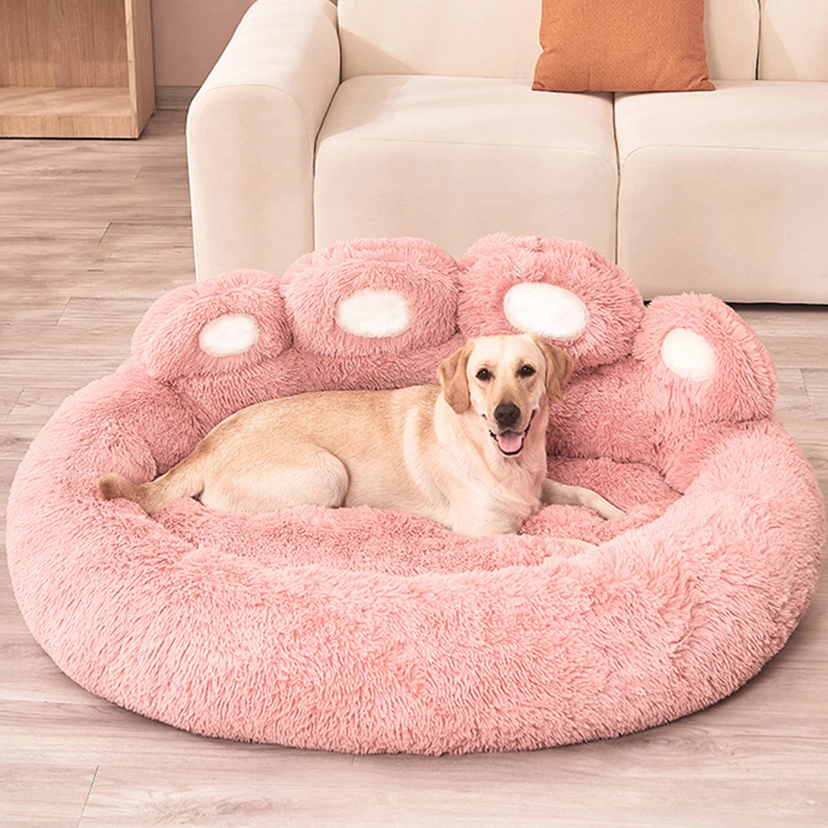 Panier moelleux peluche pour chien et chat