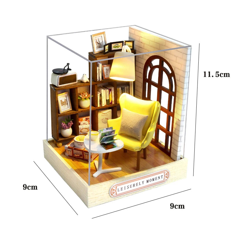 Maison miniature à assembler — Puzzle 3D déco sur le thème du chat