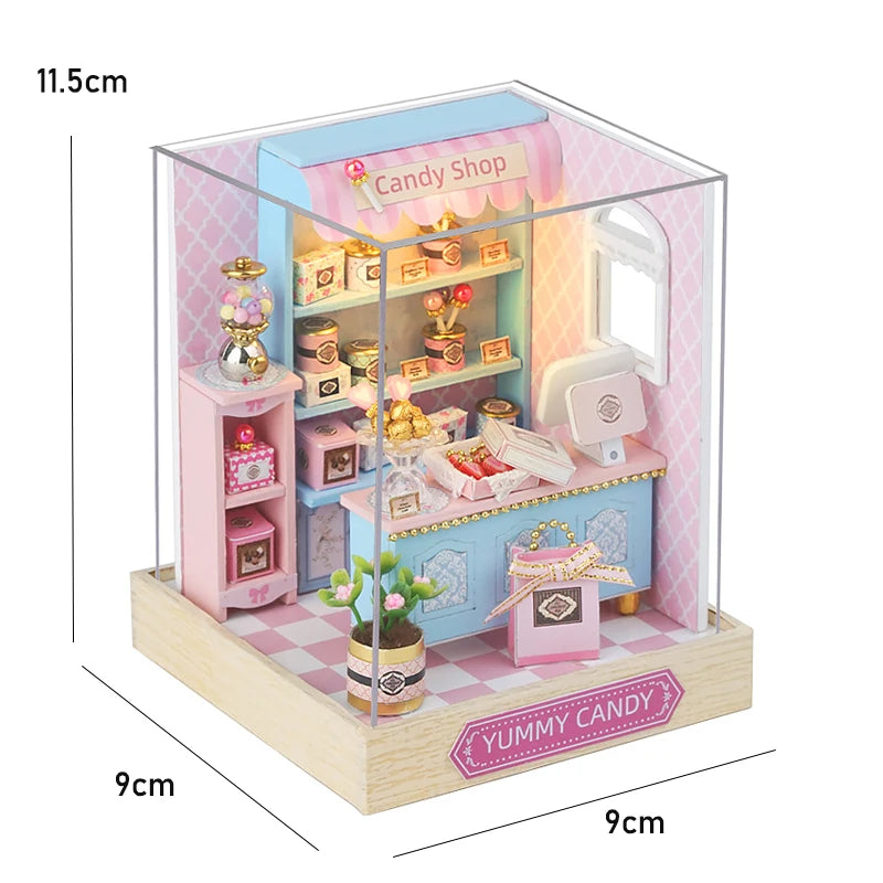 Maison miniature à assembler — Puzzle 3D déco sur le thème du chat
