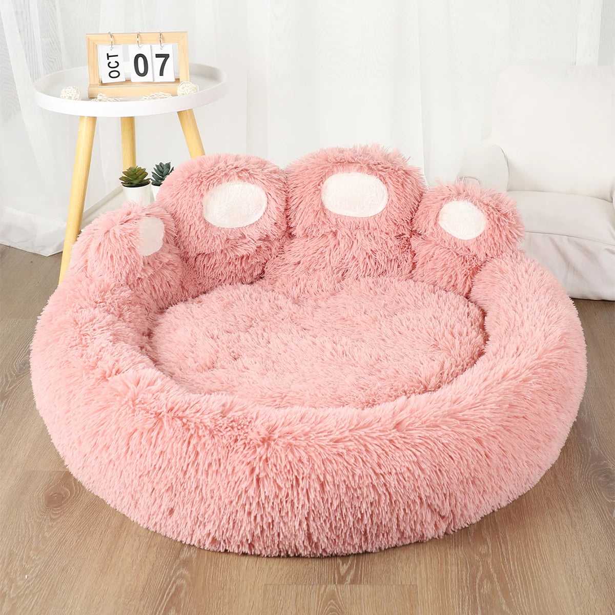 Panier moelleux peluche pour chien et chat