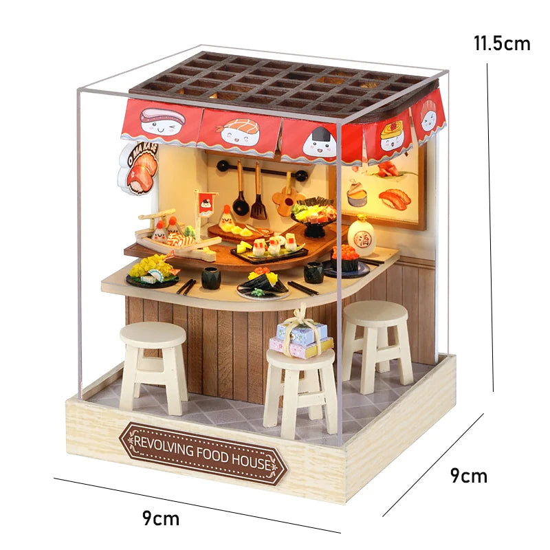 Maison miniature à assembler — Puzzle 3D déco sur le thème du chat