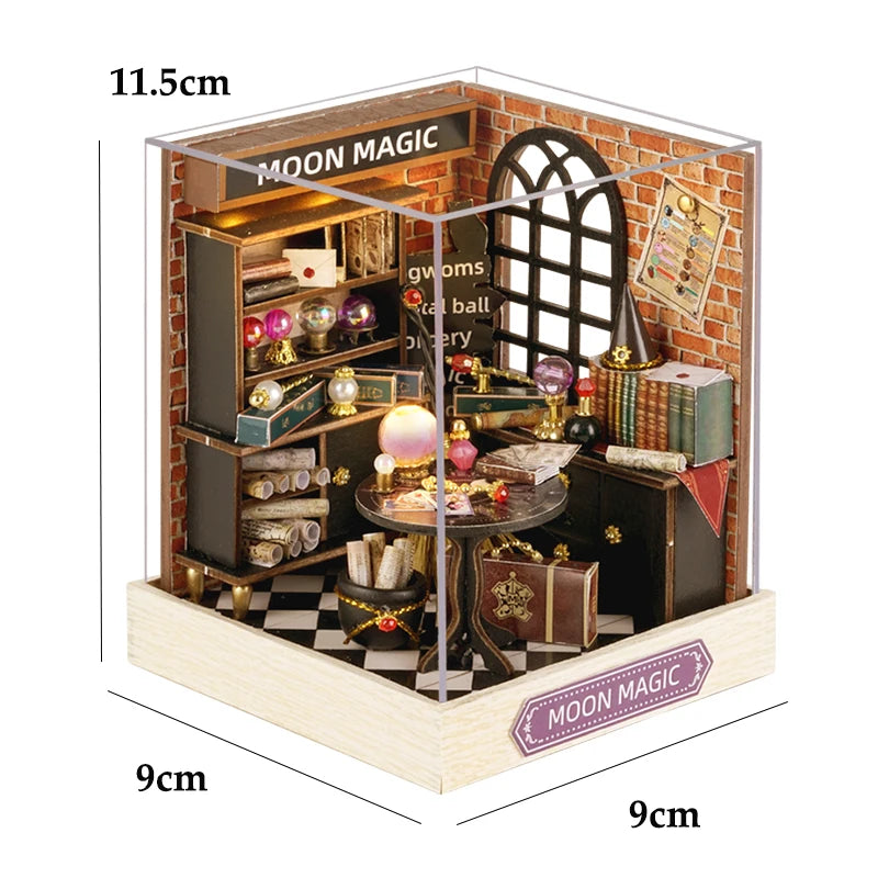 Maison miniature à assembler — Puzzle 3D déco sur le thème du chat