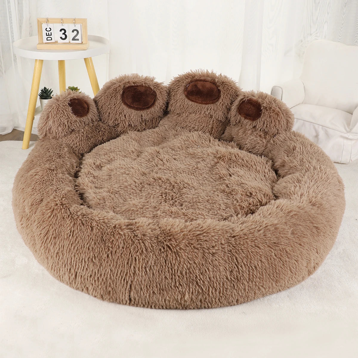 Panier moelleux peluche pour chien et chat