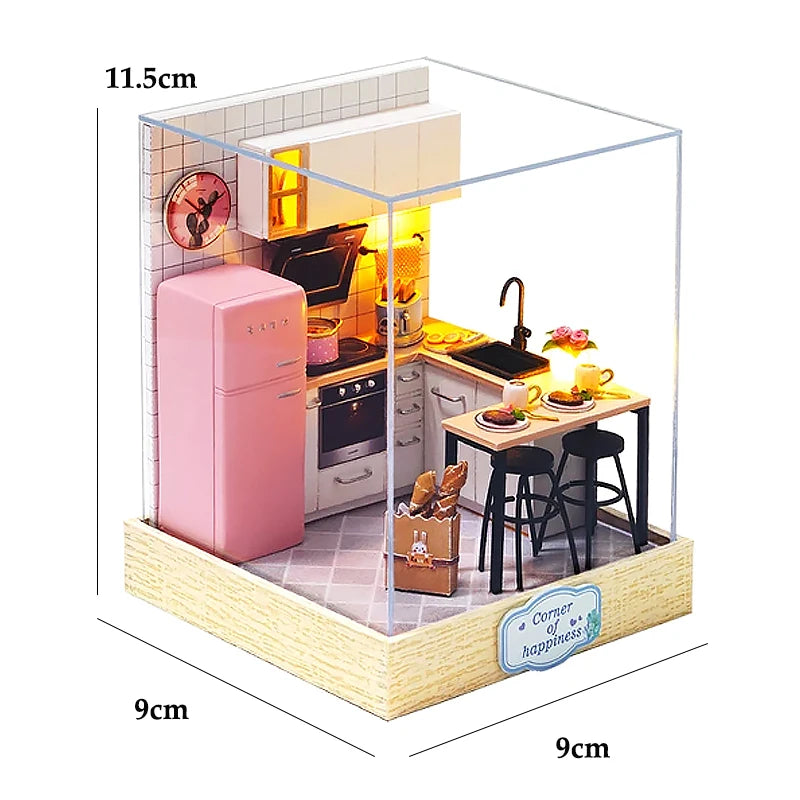Maison miniature à assembler — Puzzle 3D déco sur le thème du chat